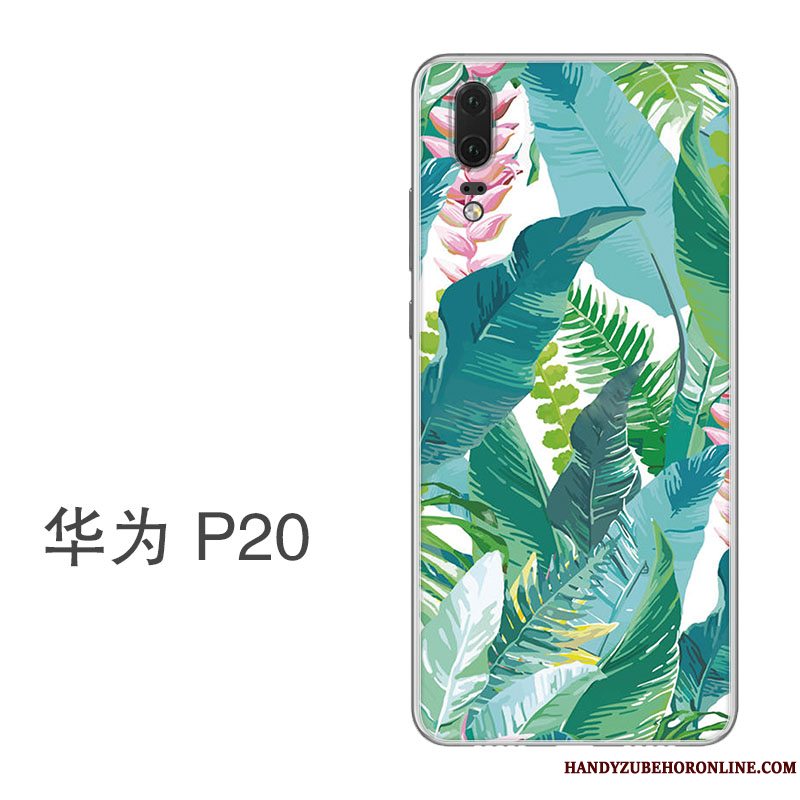 Etui Huawei P20 Blød Anti-fald Telefon, Cover Huawei P20 Relief Frisk Trend