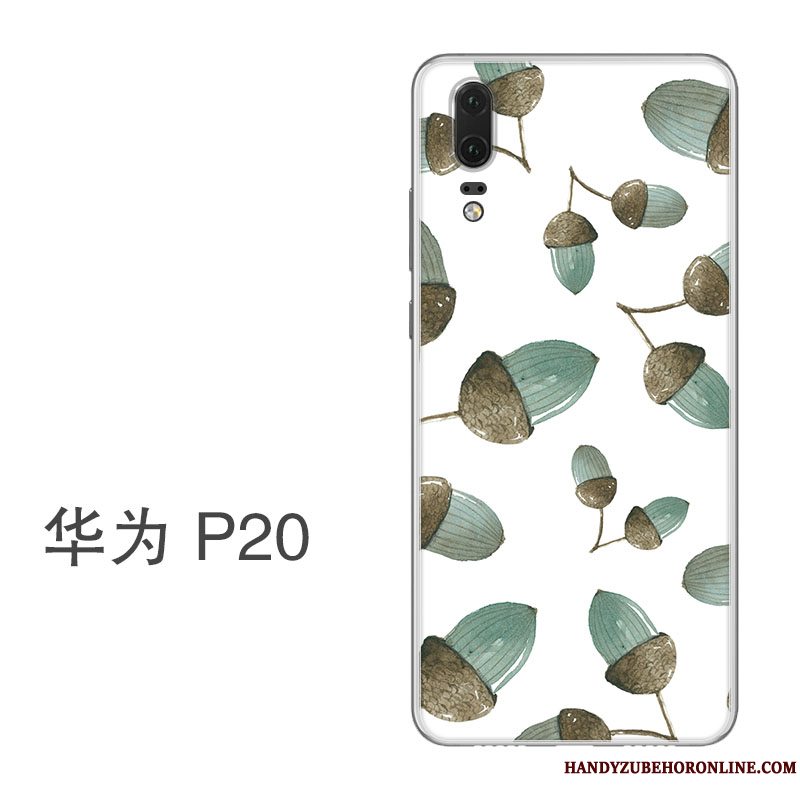 Etui Huawei P20 Blød Anti-fald Telefon, Cover Huawei P20 Relief Frisk Trend