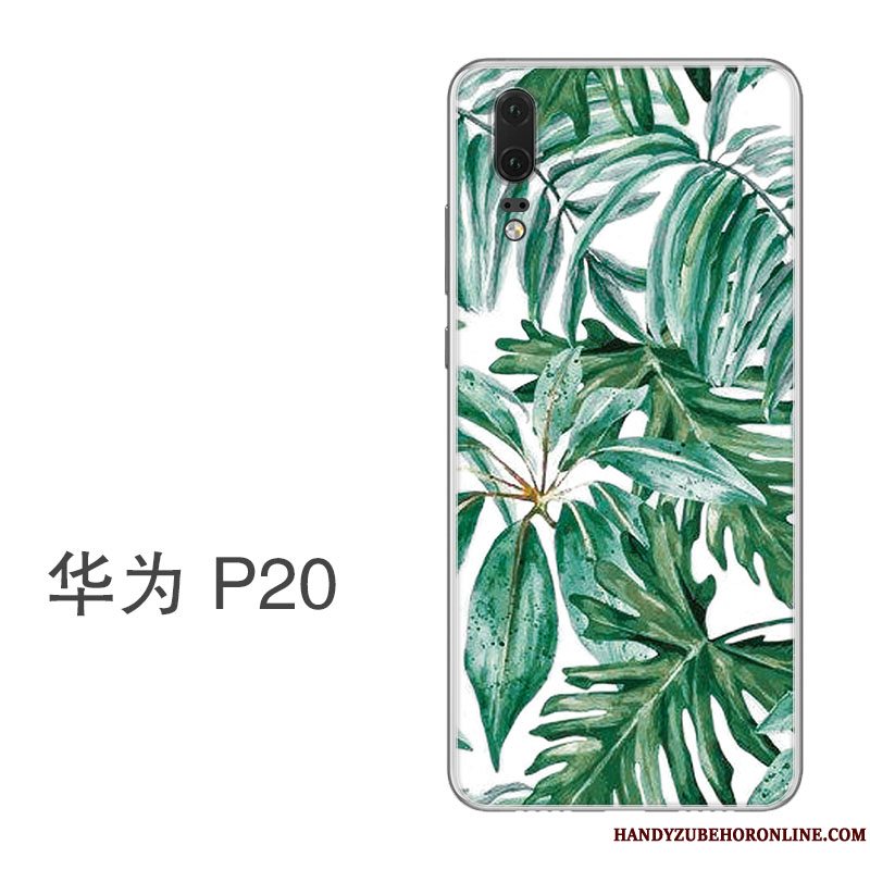 Etui Huawei P20 Blød Anti-fald Telefon, Cover Huawei P20 Relief Frisk Trend