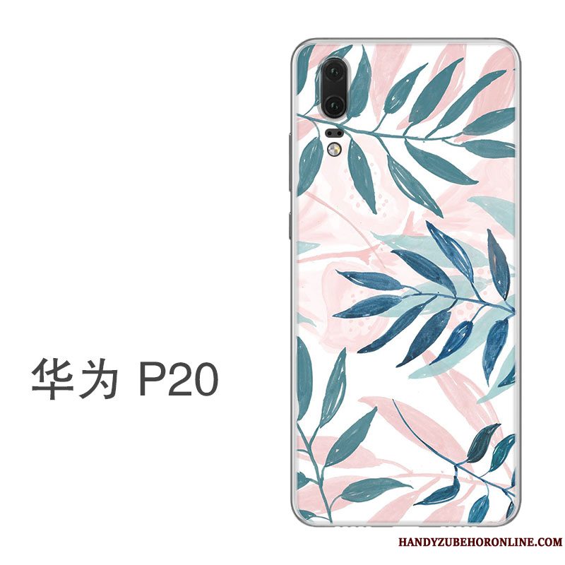 Etui Huawei P20 Blød Anti-fald Telefon, Cover Huawei P20 Relief Frisk Trend