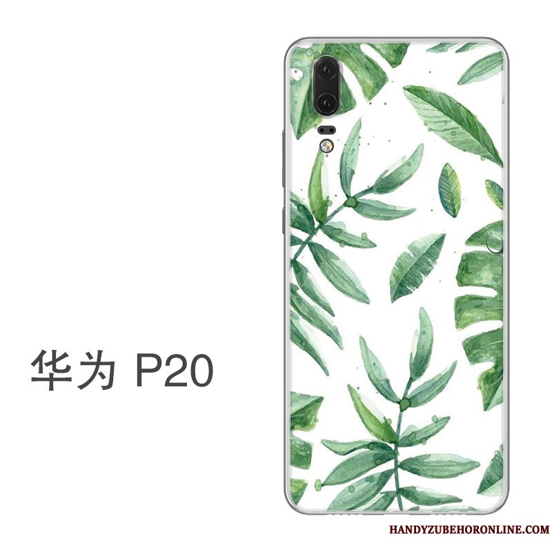 Etui Huawei P20 Blød Anti-fald Telefon, Cover Huawei P20 Relief Frisk Trend