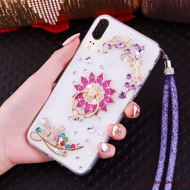 Etui Huawei P20 Blød Telefonhængende Ornamenter, Cover Huawei P20 Beskyttelse Gennemsigtig