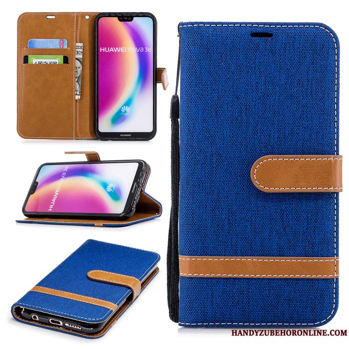 Etui Huawei P20 Folio Anti-fald Grå, Cover Huawei P20 Læder Telefon