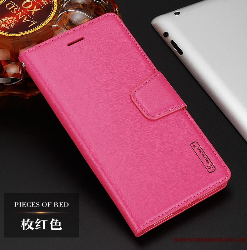 Etui Huawei P20 Folio Sort Anti-fald, Cover Huawei P20 Tasker Telefon