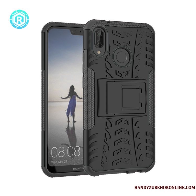 Etui Huawei P20 Lite Beskyttelse Armour Telefon, Cover Huawei P20 Lite Support Rød Tre Forsvar