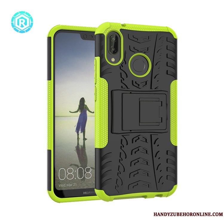 Etui Huawei P20 Lite Beskyttelse Armour Telefon, Cover Huawei P20 Lite Support Rød Tre Forsvar