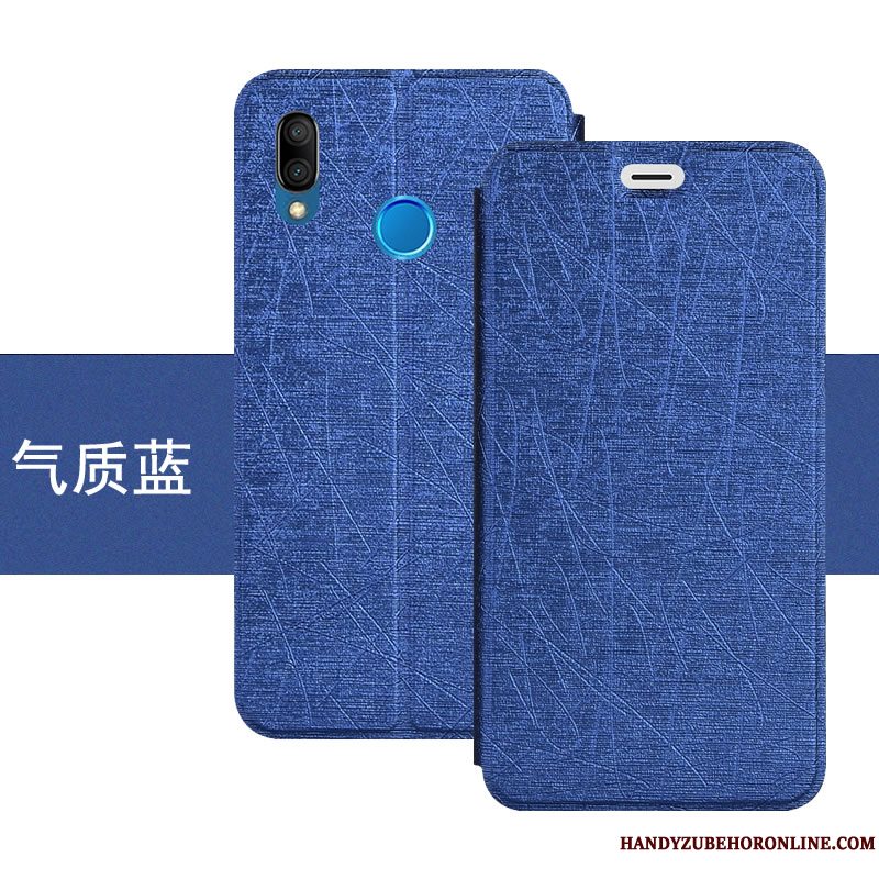 Etui Huawei P20 Lite Beskyttelse Blå Farve, Cover Huawei P20 Lite Læder Ungdom Telefon