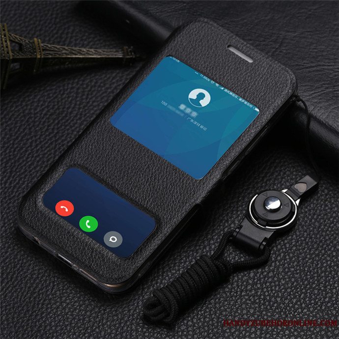 Etui Huawei P20 Lite Beskyttelse Rød Telefon, Cover Huawei P20 Lite Læder Hængende Ornamenter