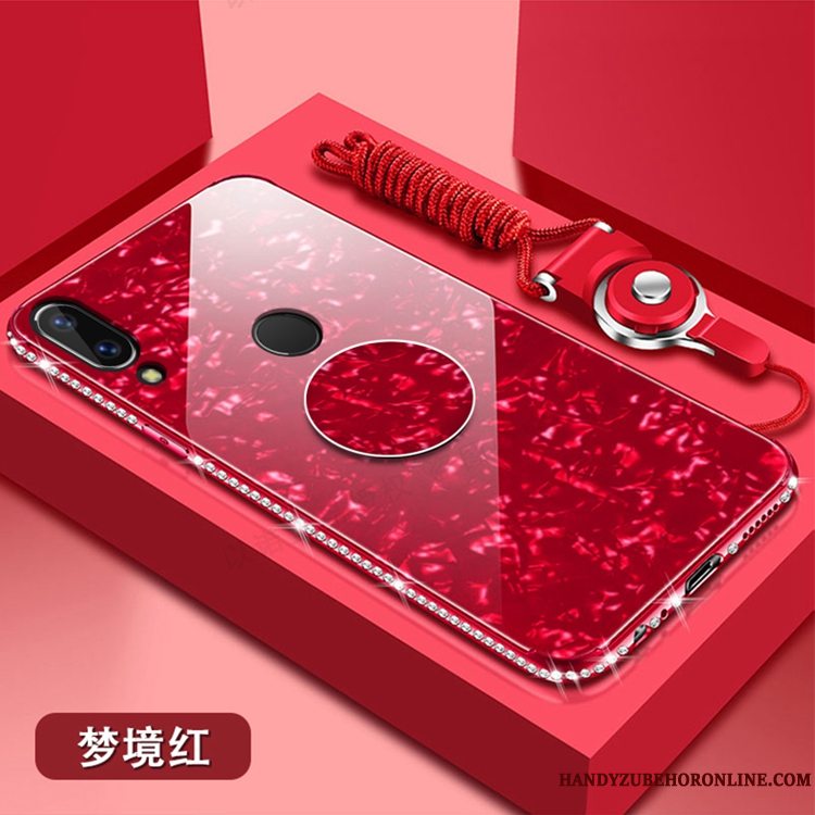Etui Huawei P20 Lite Blød Anti-fald Lyserød, Cover Huawei P20 Lite Strass Telefon