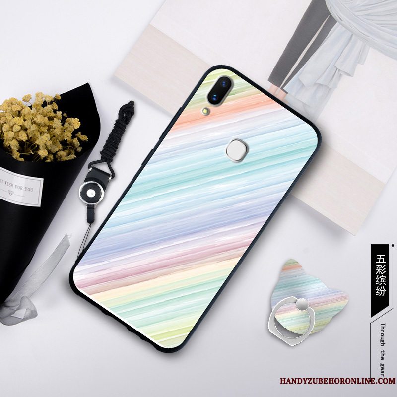 Etui Huawei P20 Lite Blød Hængende Ornamenter Grøn, Cover Huawei P20 Lite Ungdom Telefon