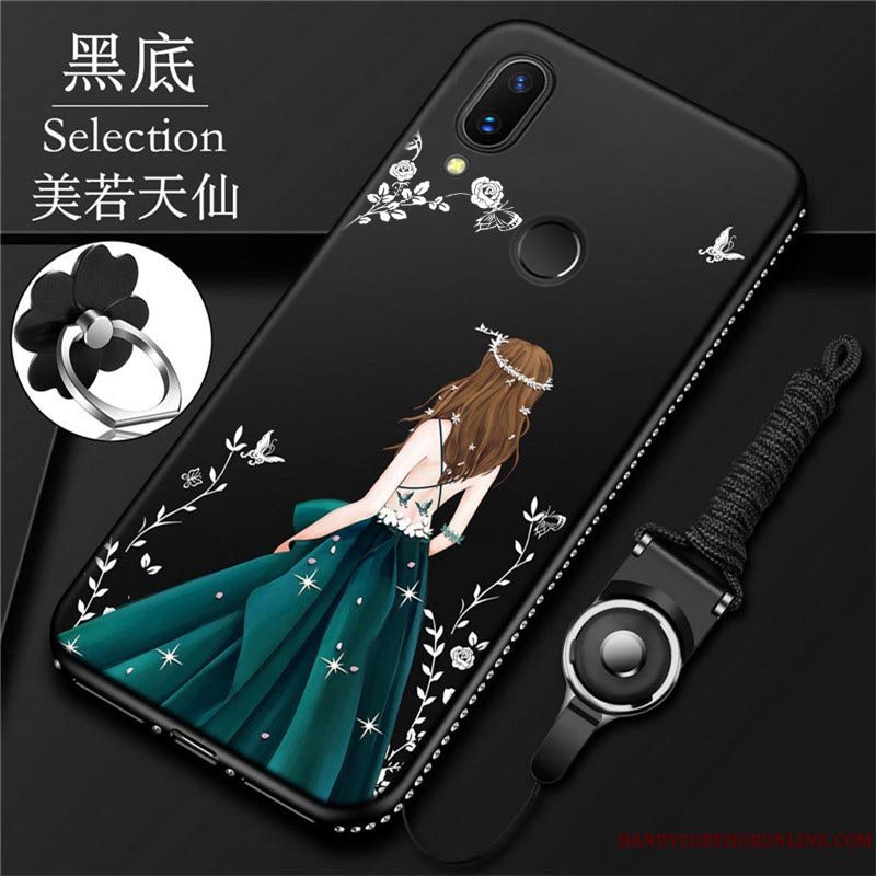 Etui Huawei P20 Lite Blød Trend Grøn, Cover Huawei P20 Lite Strass Telefon