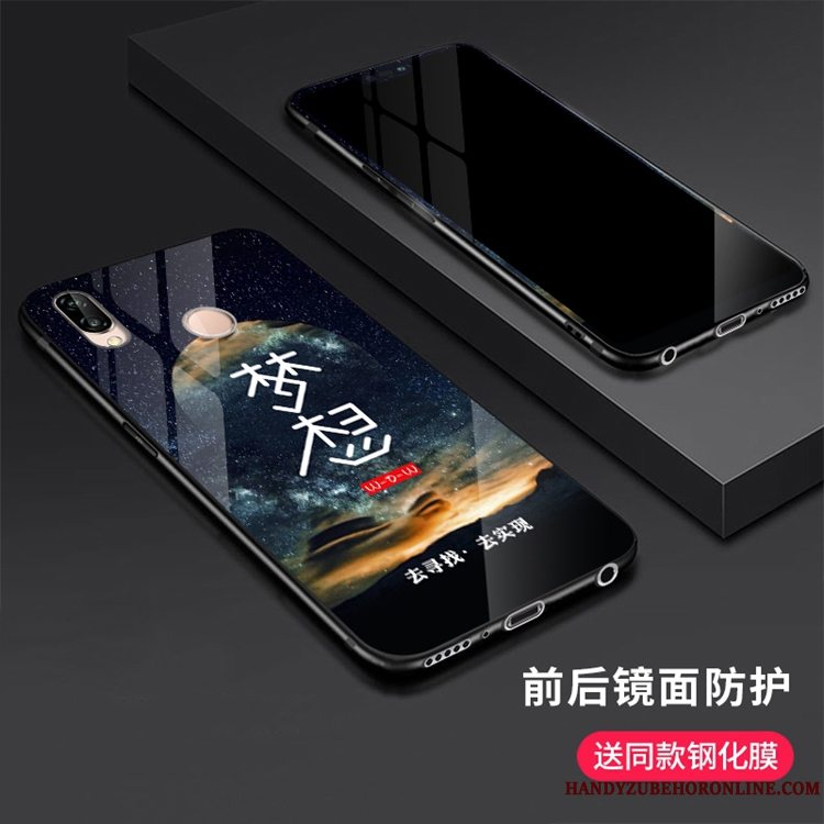 Etui Huawei P20 Lite Kreativ Trendy Net Red, Cover Huawei P20 Lite Beskyttelse Glas Skærmbeskyttelse