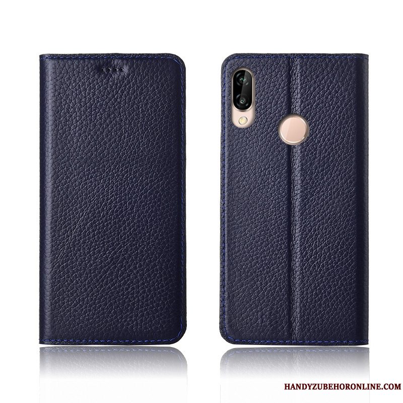 Etui Huawei P20 Lite Silikone Litchi Telefon, Cover Huawei P20 Lite Læder Ny Anti-fald