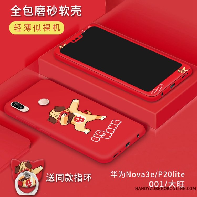 Etui Huawei P20 Lite Silikone Skærmbeskyttelse Hærdning, Cover Huawei P20 Lite Beskyttelse Gul Telefon