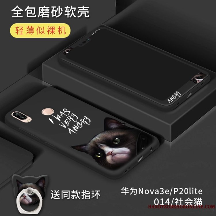 Etui Huawei P20 Lite Silikone Skærmbeskyttelse Hærdning, Cover Huawei P20 Lite Beskyttelse Gul Telefon