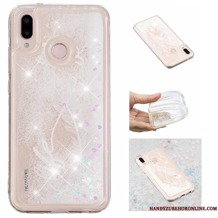 Etui Huawei P20 Lite Strass Quicksand Blå, Cover Huawei P20 Lite Stjerne Anti-fald