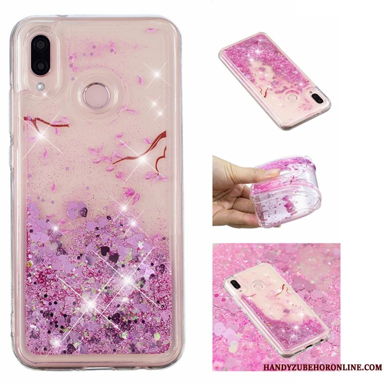 Etui Huawei P20 Lite Strass Quicksand Blå, Cover Huawei P20 Lite Stjerne Anti-fald