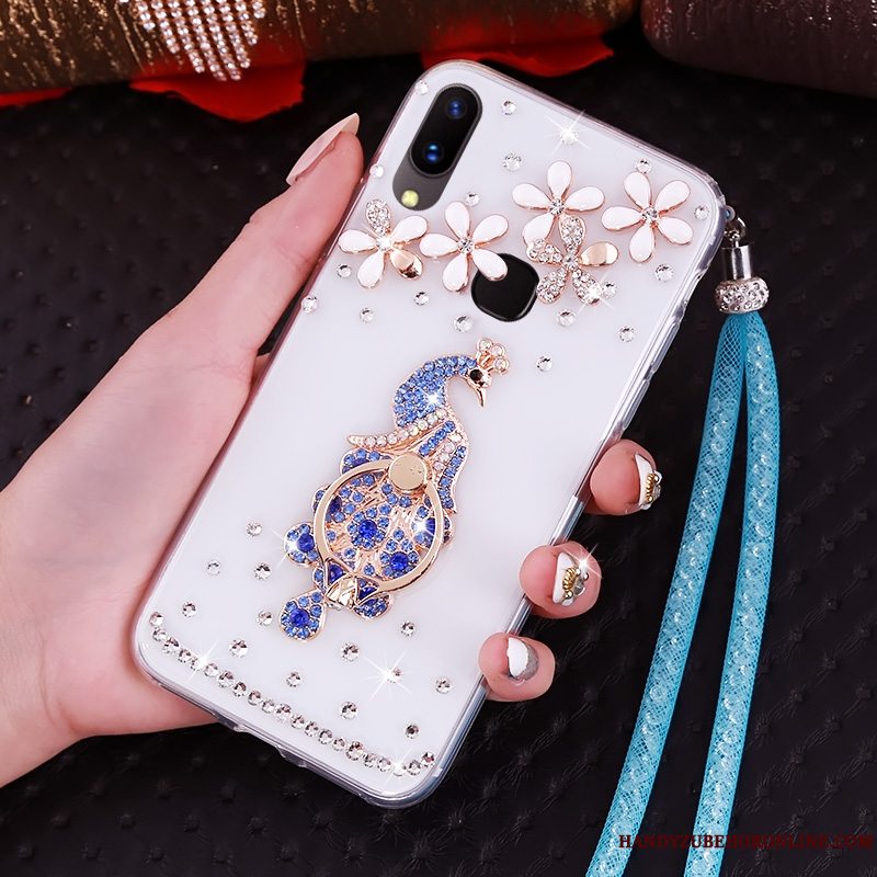 Etui Huawei P20 Lite Strass Telefonungdom, Cover Huawei P20 Lite Blød Lilla