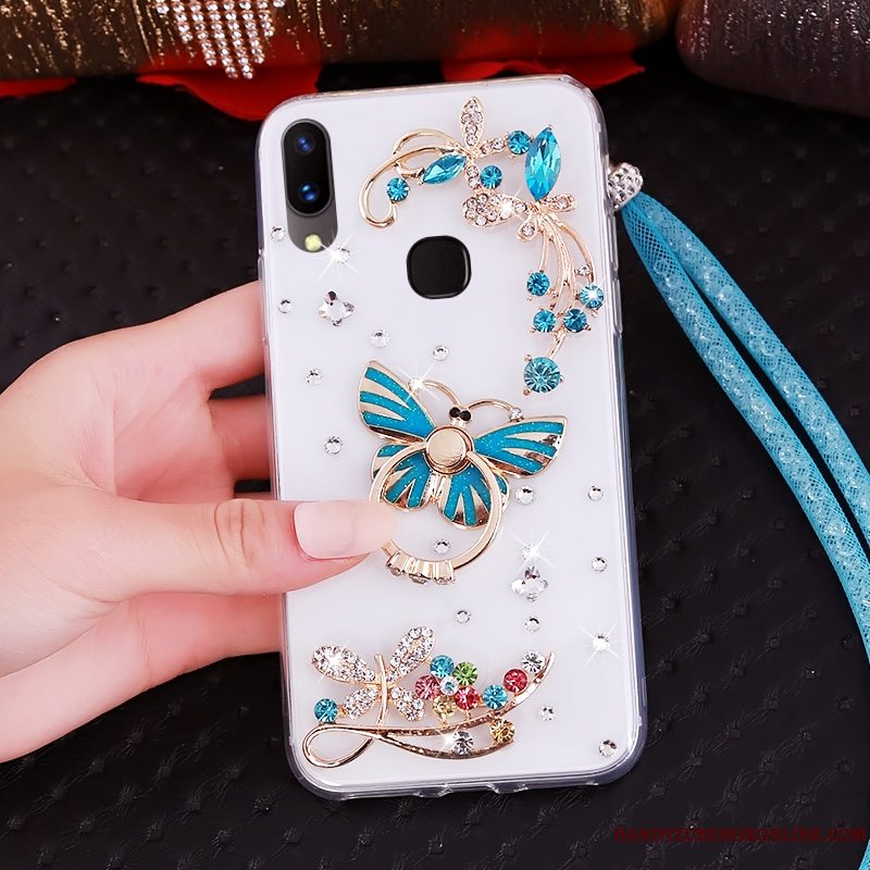 Etui Huawei P20 Lite Strass Telefonungdom, Cover Huawei P20 Lite Blød Lilla