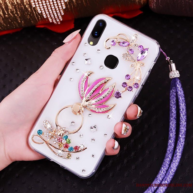 Etui Huawei P20 Lite Strass Telefonungdom, Cover Huawei P20 Lite Blød Lilla