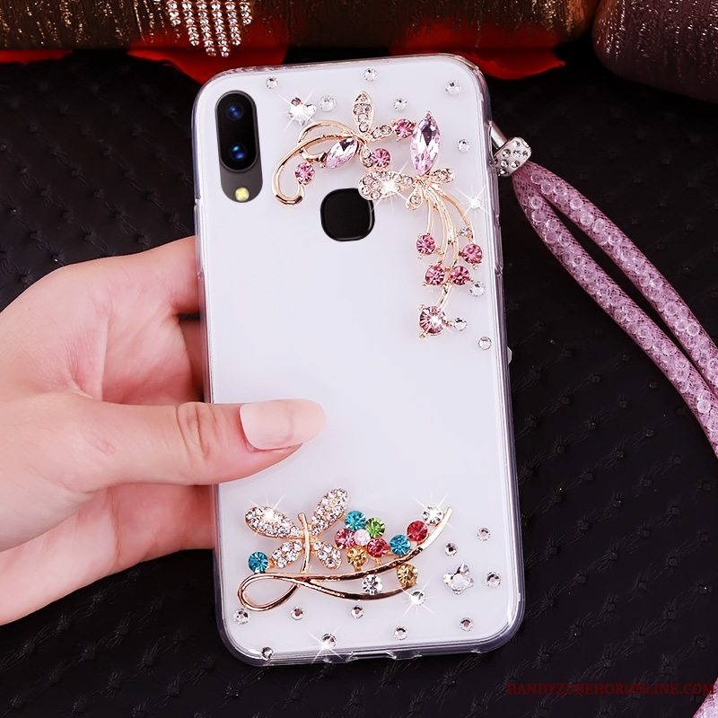 Etui Huawei P20 Lite Strass Telefonungdom, Cover Huawei P20 Lite Blød Lilla