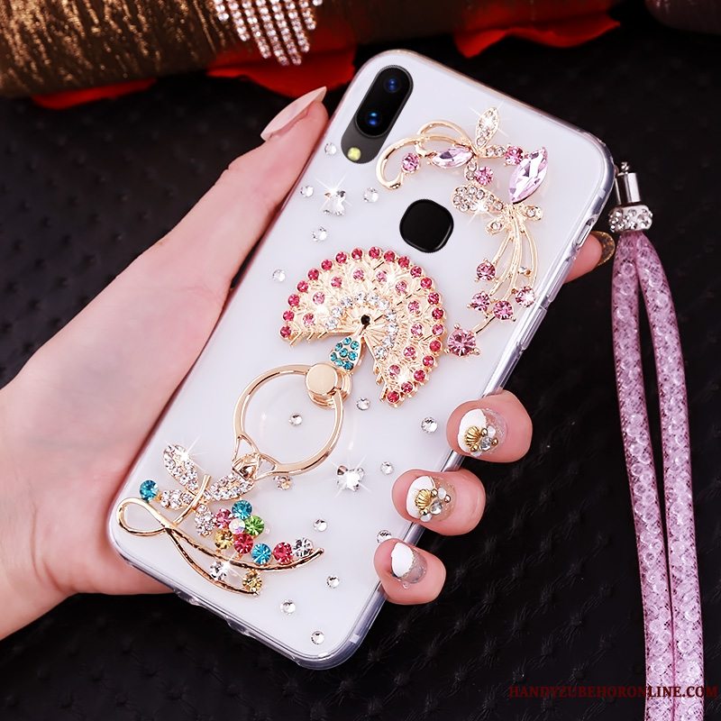 Etui Huawei P20 Lite Strass Telefonungdom, Cover Huawei P20 Lite Blød Lilla