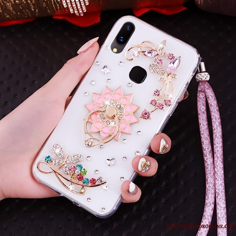 Etui Huawei P20 Lite Strass Telefonungdom, Cover Huawei P20 Lite Blød Lilla