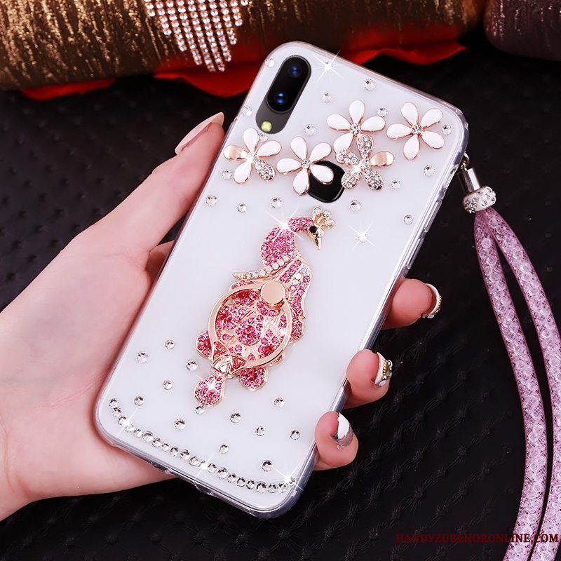 Etui Huawei P20 Lite Strass Telefonungdom, Cover Huawei P20 Lite Blød Lilla