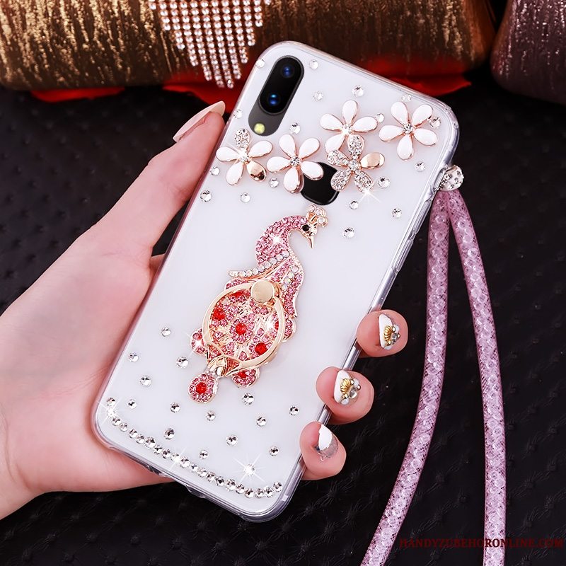 Etui Huawei P20 Lite Strass Telefonungdom, Cover Huawei P20 Lite Blød Lilla