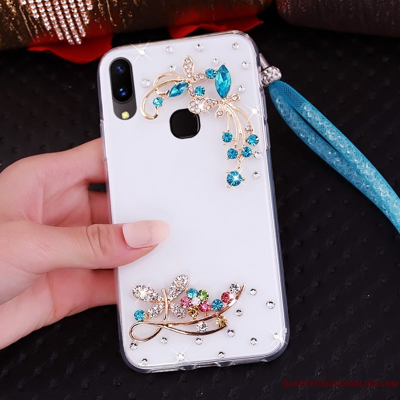 Etui Huawei P20 Lite Strass Telefonungdom, Cover Huawei P20 Lite Blød Lilla