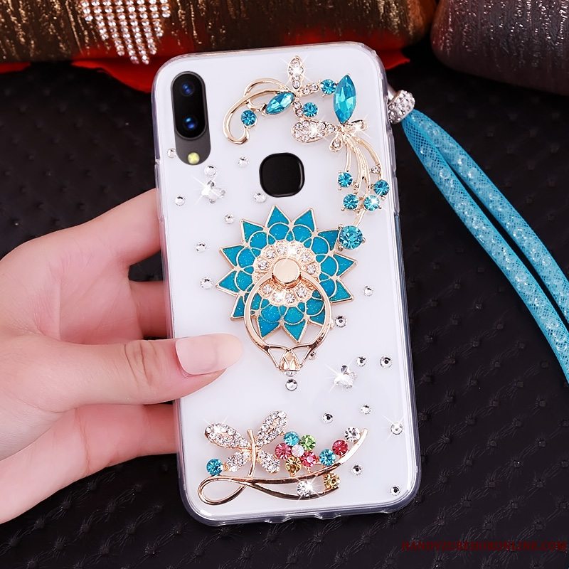 Etui Huawei P20 Lite Strass Telefonungdom, Cover Huawei P20 Lite Blød Lilla