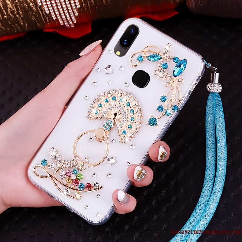 Etui Huawei P20 Lite Strass Telefonungdom, Cover Huawei P20 Lite Blød Lilla