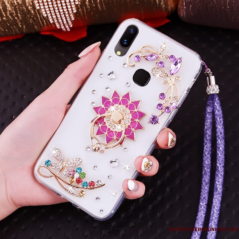 Etui Huawei P20 Lite Strass Telefonungdom, Cover Huawei P20 Lite Blød Lilla