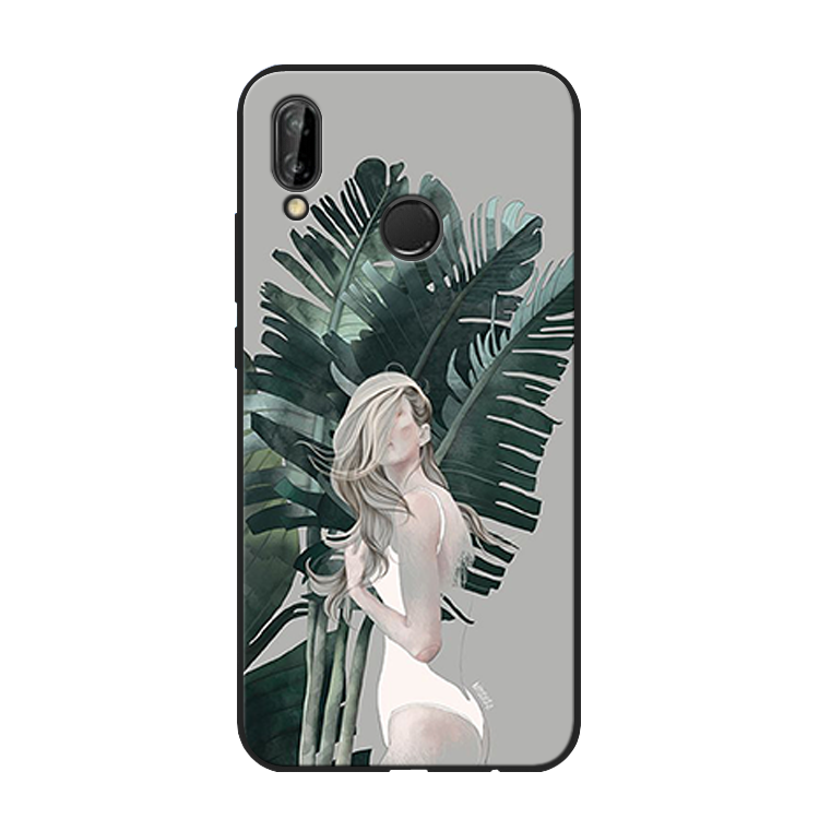 Etui Huawei P20 Lite Tasker Grøn Kunst, Cover Huawei P20 Lite Beskyttelse Telefonsort