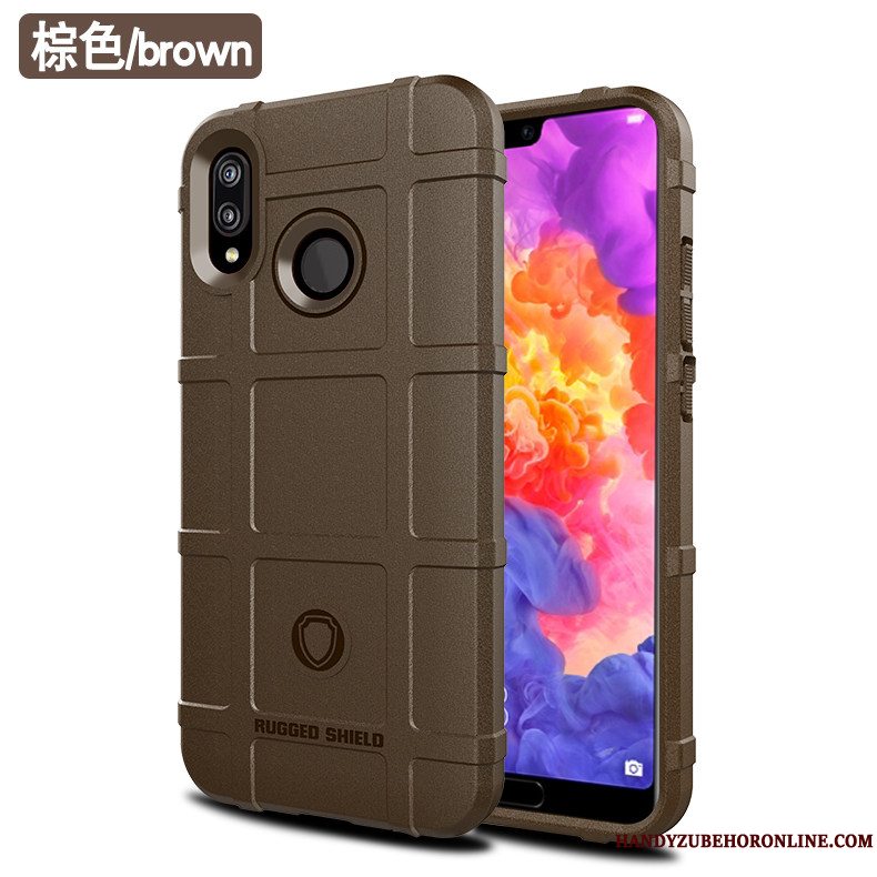 Etui Huawei P20 Lite Tasker Rød Anti-fald, Cover Huawei P20 Lite Blød Telefon