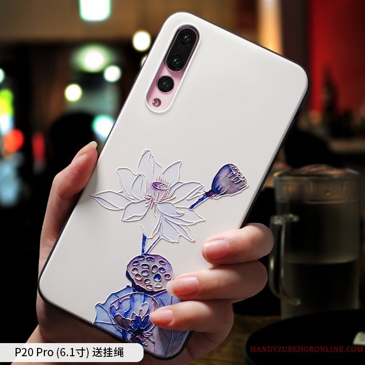 Etui Huawei P20 Pro Beskyttelse Hvid Telefon, Cover Huawei P20 Pro Tasker Trendy Af Personlighed