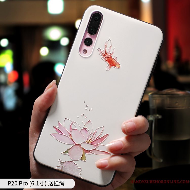 Etui Huawei P20 Pro Beskyttelse Hvid Telefon, Cover Huawei P20 Pro Tasker Trendy Af Personlighed