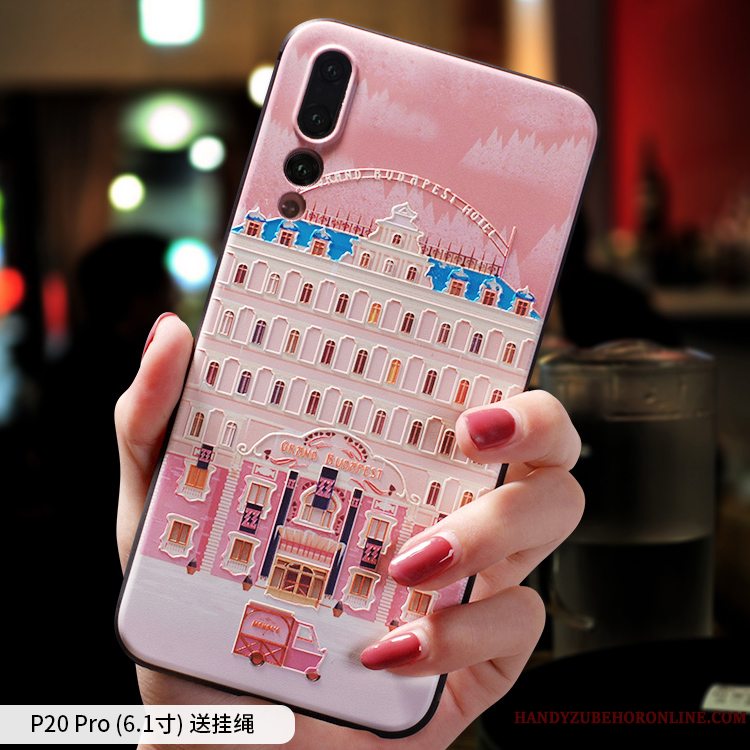 Etui Huawei P20 Pro Blød Hængende Ornamenter Trendy, Cover Huawei P20 Pro Tasker Nubuck Tynd