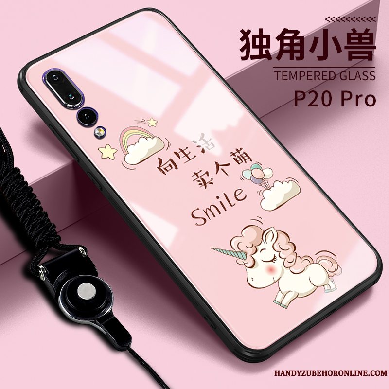 Etui Huawei P20 Pro Kreativ Smuk Anti-fald, Cover Huawei P20 Pro Tasker Ny Lyserød