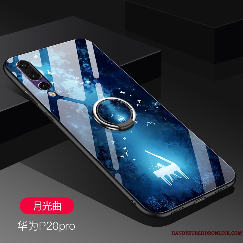 Etui Huawei P20 Pro Silikone Anti-fald Glas, Cover Huawei P20 Pro Tasker Af Personlighed Lilla