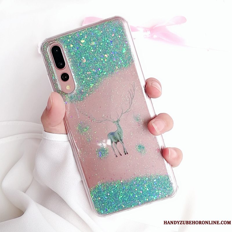 Etui Huawei P20 Pro Silikone Gennemsigtig Af Personlighed, Cover Huawei P20 Pro Beskyttelse Telefonpulver