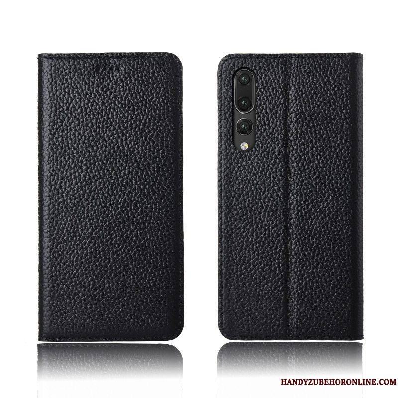 Etui Huawei P20 Pro Silikone Litchi Anti-fald, Cover Huawei P20 Pro Blød Telefonrød