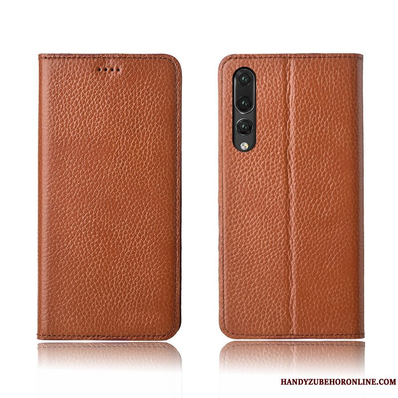 Etui Huawei P20 Pro Silikone Litchi Anti-fald, Cover Huawei P20 Pro Blød Telefonrød