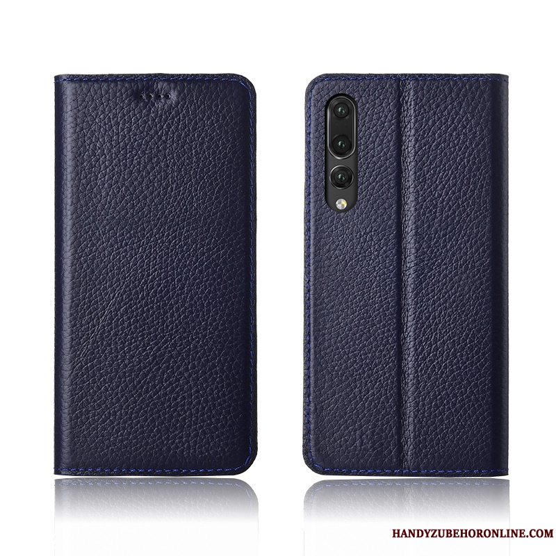 Etui Huawei P20 Pro Silikone Litchi Anti-fald, Cover Huawei P20 Pro Blød Telefonrød