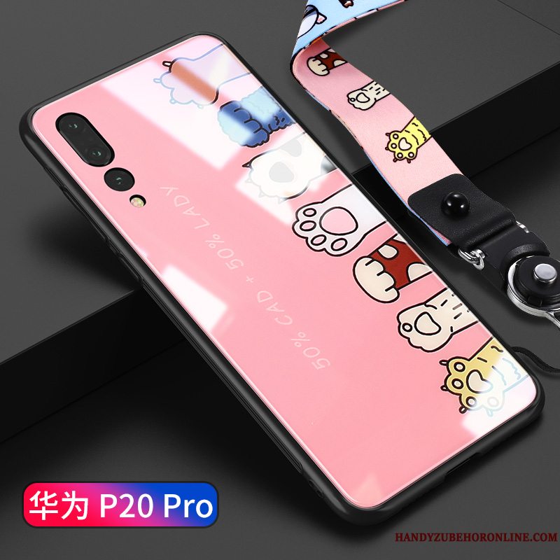 Etui Huawei P20 Pro Silikone Telefontynd, Cover Huawei P20 Pro Cartoon Hvid Glas