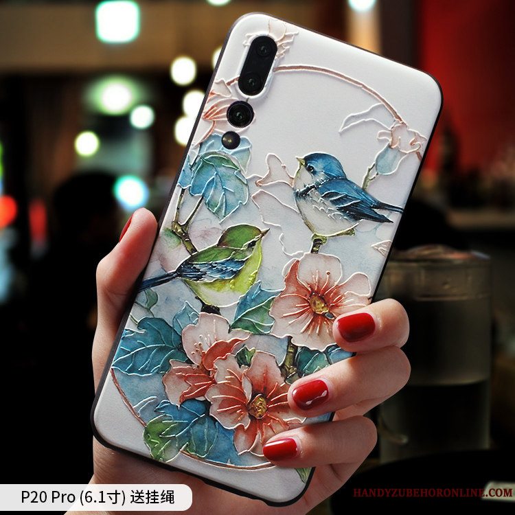 Etui Huawei P20 Pro Tasker Anti-fald Telefon, Cover Huawei P20 Pro Kreativ Nubuck Af Personlighed