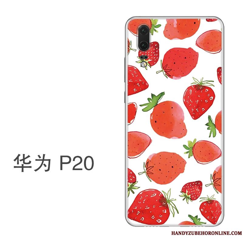 Etui Huawei P20 Silikone Hængende Ornamenter Anti-fald, Cover Huawei P20 Tasker Grøn Frisk