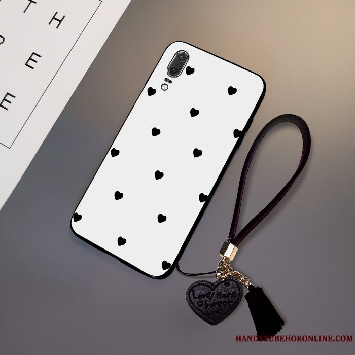 Etui Huawei P20 Tasker Hvid Trend, Cover Huawei P20 Silikone Ny Telefon