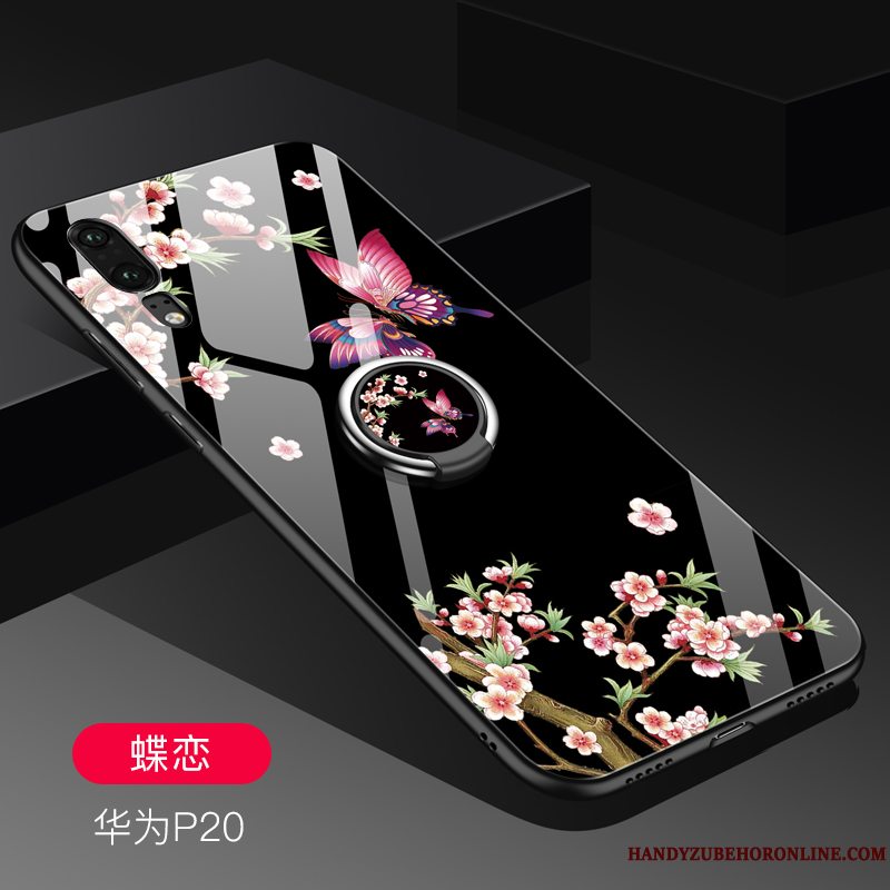 Etui Huawei P20 Tasker Smuk Glas, Cover Huawei P20 Beskyttelse Af Personlighed Blå