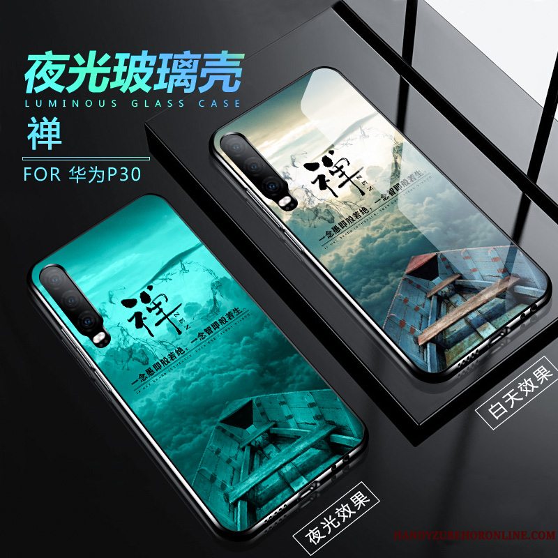 Etui Huawei P30 Beskyttelse Af Personlighed Grøn, Cover Huawei P30 Kreativ Trendy Net Red